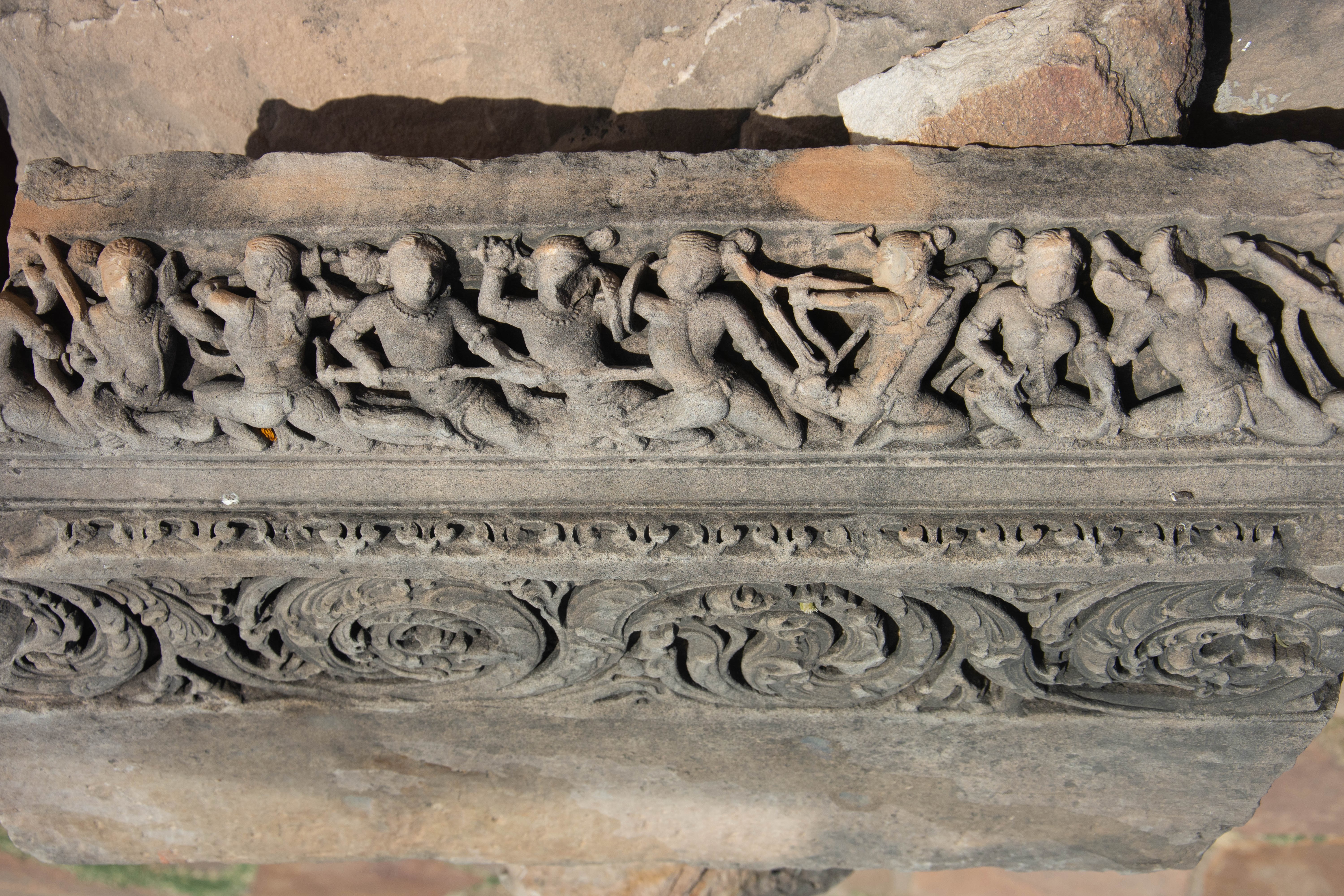 A scene of warriors in action. This is one of Harsha Hill's loose architectural fragments.