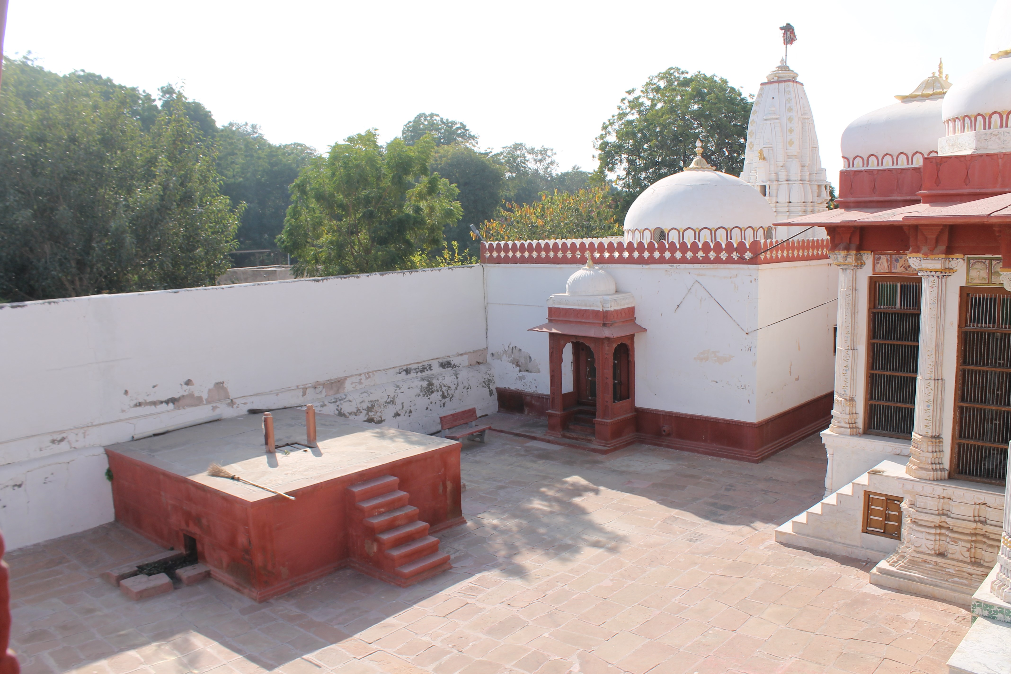 The Adinatha or Rishabnatha Temple in the Bhandasar Temple Complex. It is a subsidiary shrine situated to the south of the complex. It is relatively smaller in size than the Bhandasar Temple. The temple is not austere in treatment. It is a simple structure with planned walls and one entrance facing the east.