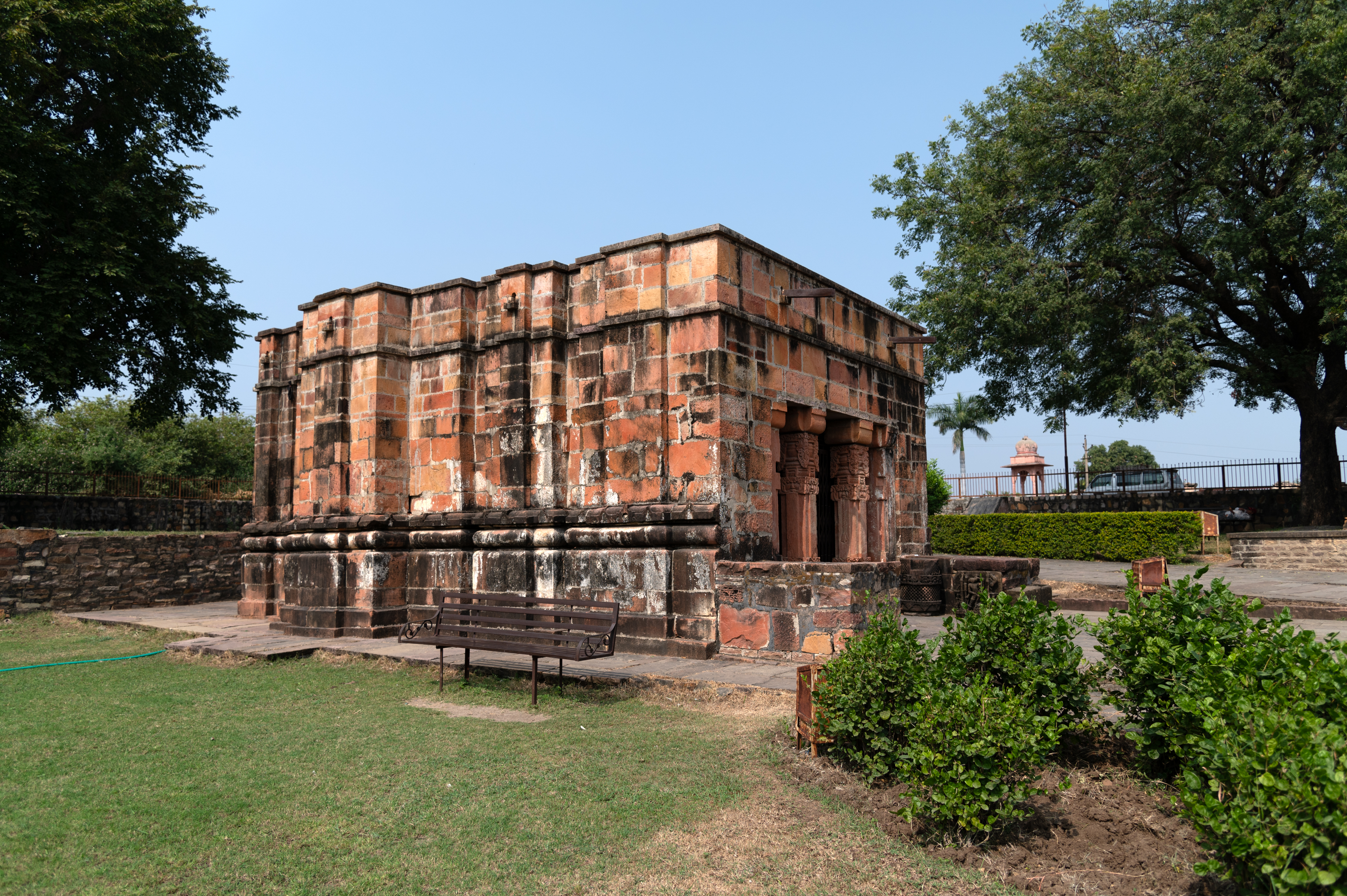 Near the north entrance of the Chandrabhaga temple complex is a flat-roofed structure known as the Kalika Devi Temple. It is commonly referred to as the Navadurga shrine. The temple has an antarala (vestibule, or antechamber) and a garbhagriha (sanctum sanctorum). It is used as the storehouse for the site by the Archaeological Survey of India.